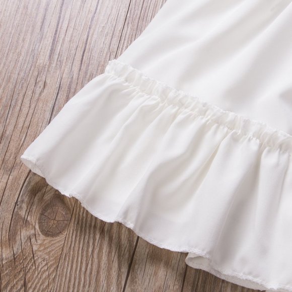 White Women‎ Boho Sundress V-Neck Lace Mini Dress Ladies Casual Summer - Picture 10 of 11